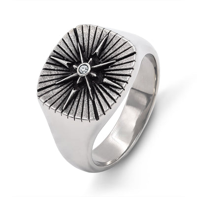 Polaris Ring Polaris Compass Ring - The North Star - Stainless Steel - US Rings Higherchakra