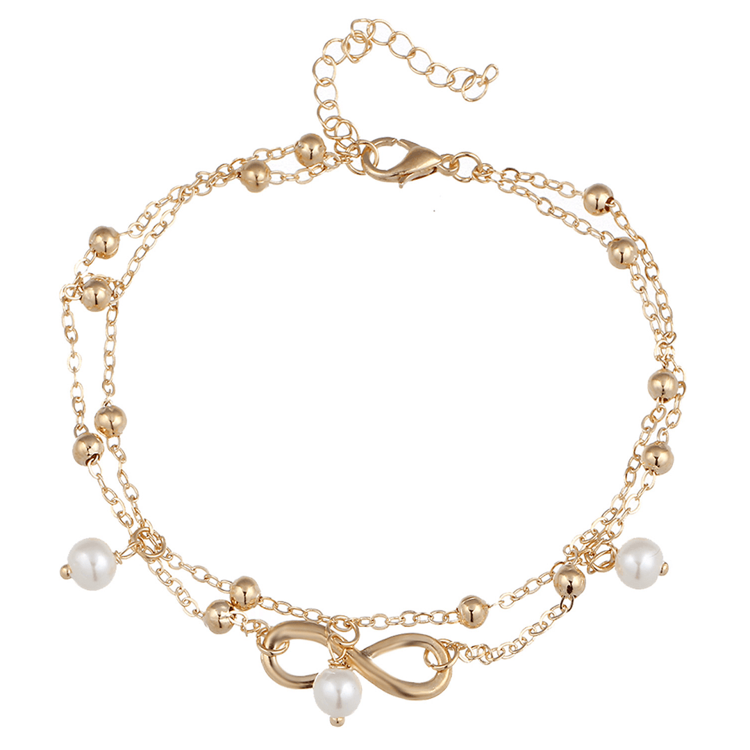 【HYERES LOR】22SS★ Colombed'Or Silver pearl chain anklet HYERES LOR】22SS☆ Colombed'Or Silver pearl chain anklet