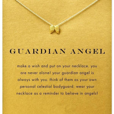 Higherchakra Necklace Guardian Angel / Gold Charm Necklaces