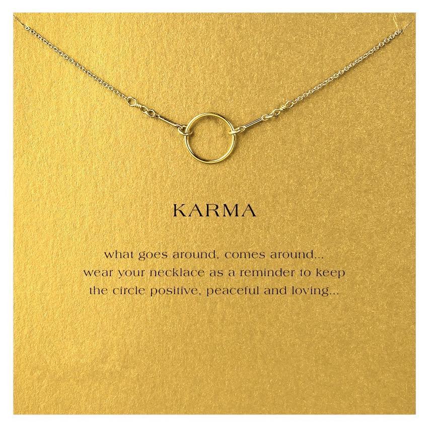 Higherchakra Necklace Karma / Gold Charm Necklaces