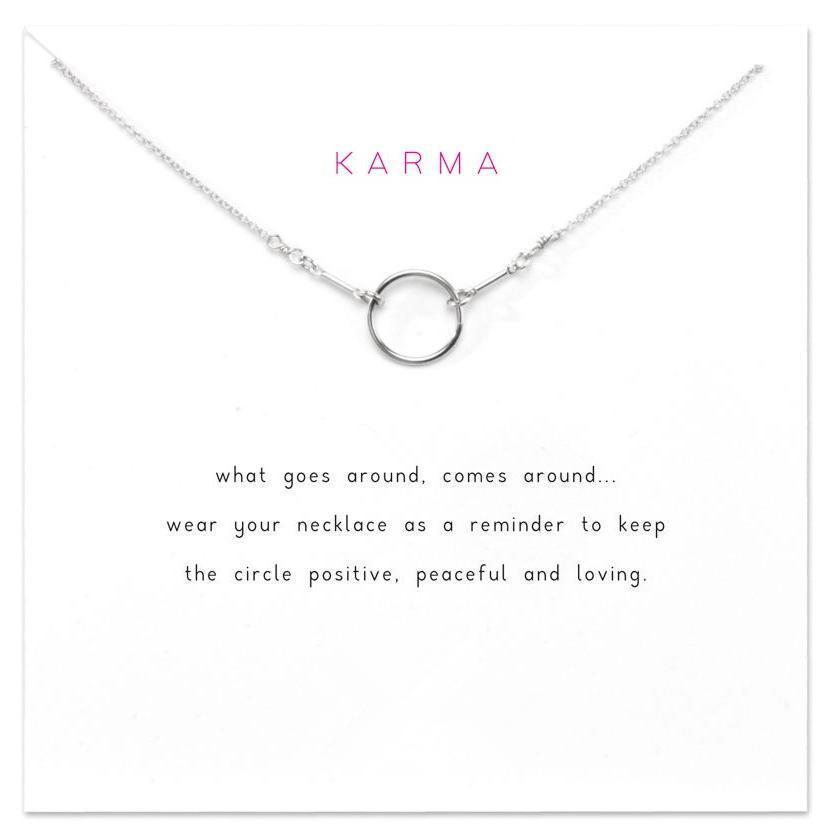 Higherchakra Necklace Karma / Silver Charm Necklaces