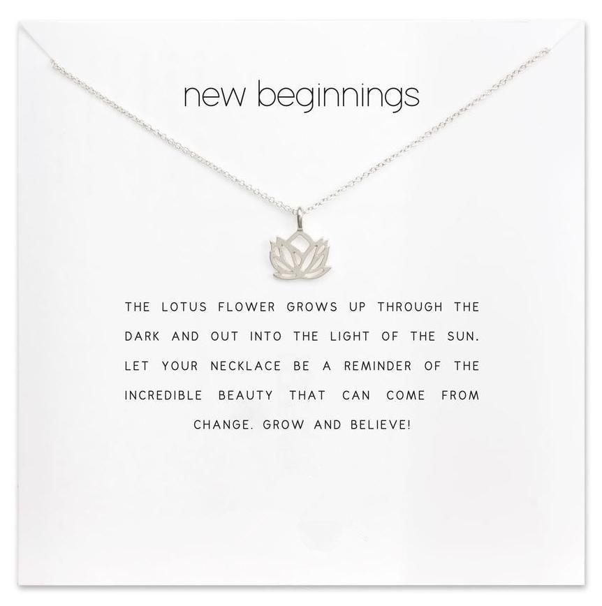 Higherchakra Necklace Lotus / Silver Charm Necklaces