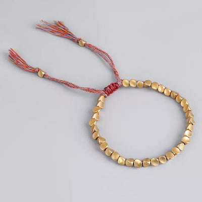 Tibetan Lucky Copper Bracelet Higherchakra Bracelets <none> Tibetan Lucky Copper Bracelet - Buddhist Knots & Beads